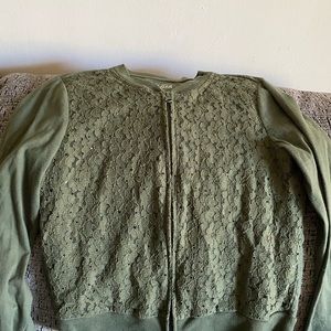 Justice lightweight zip up jacket